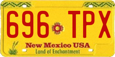 NM license plate 696TPX