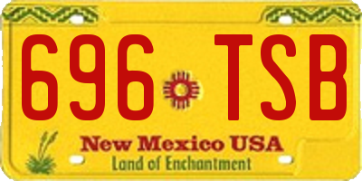 NM license plate 696TSB