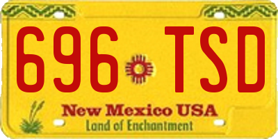 NM license plate 696TSD