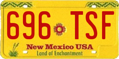NM license plate 696TSF