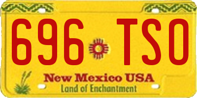 NM license plate 696TSO