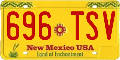 NM license plate 696TSV