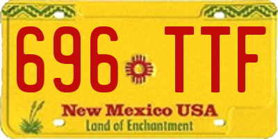 NM license plate 696TTF