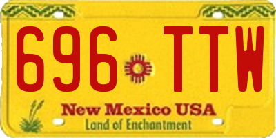 NM license plate 696TTW