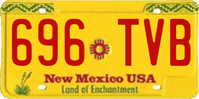 NM license plate 696TVB