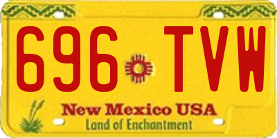 NM license plate 696TVW