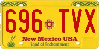NM license plate 696TVX