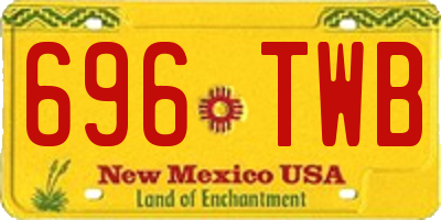 NM license plate 696TWB