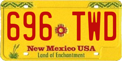 NM license plate 696TWD