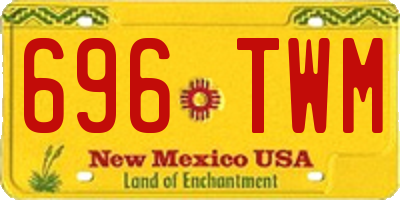 NM license plate 696TWM