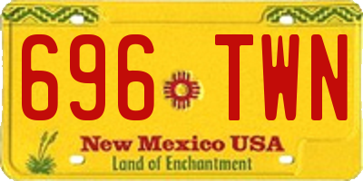 NM license plate 696TWN