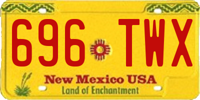 NM license plate 696TWX