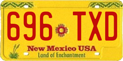 NM license plate 696TXD