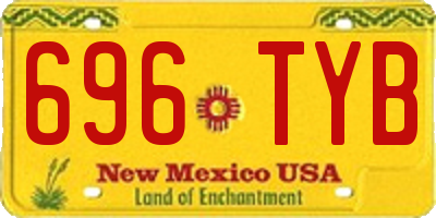 NM license plate 696TYB