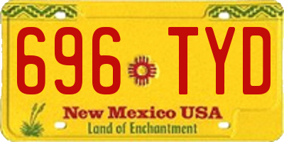 NM license plate 696TYD