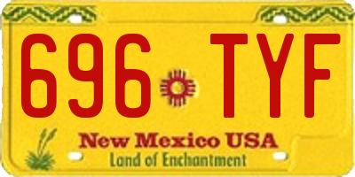 NM license plate 696TYF