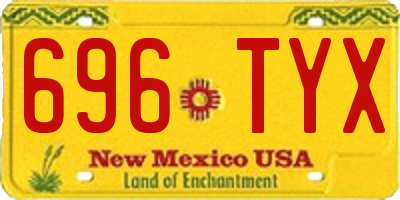 NM license plate 696TYX
