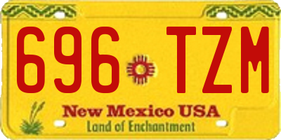 NM license plate 696TZM