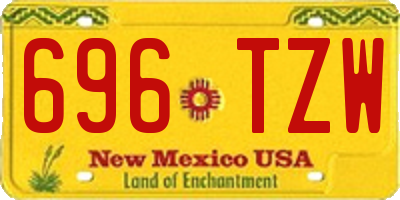 NM license plate 696TZW