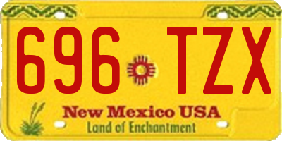 NM license plate 696TZX