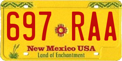 NM license plate 697RAA