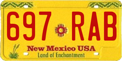 NM license plate 697RAB