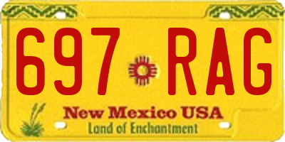 NM license plate 697RAG