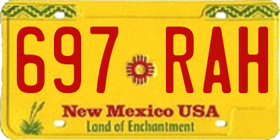 NM license plate 697RAH