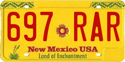 NM license plate 697RAR