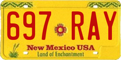 NM license plate 697RAY