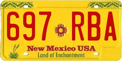 NM license plate 697RBA