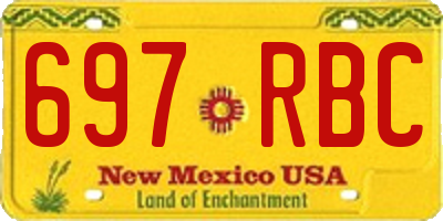 NM license plate 697RBC