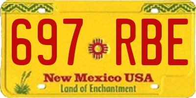 NM license plate 697RBE
