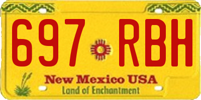 NM license plate 697RBH