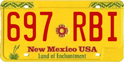 NM license plate 697RBI