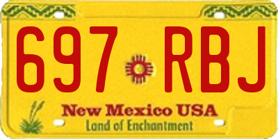 NM license plate 697RBJ