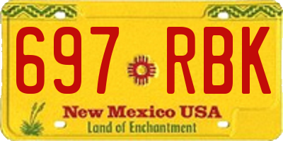 NM license plate 697RBK