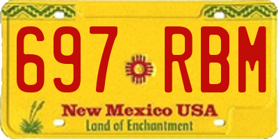 NM license plate 697RBM