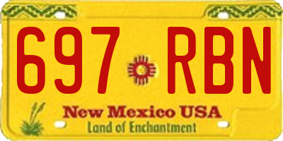 NM license plate 697RBN