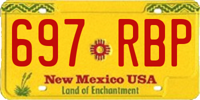 NM license plate 697RBP