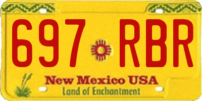 NM license plate 697RBR
