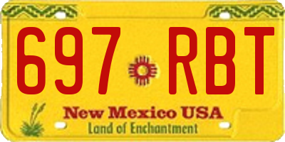 NM license plate 697RBT