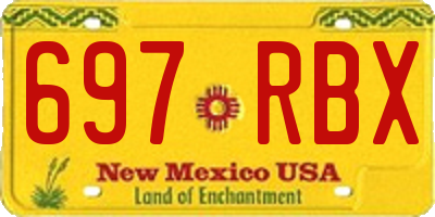 NM license plate 697RBX