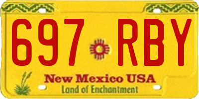 NM license plate 697RBY