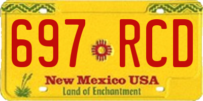 NM license plate 697RCD
