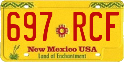 NM license plate 697RCF