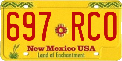 NM license plate 697RCO