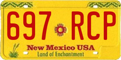NM license plate 697RCP