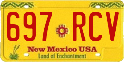 NM license plate 697RCV