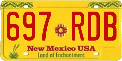 NM license plate 697RDB